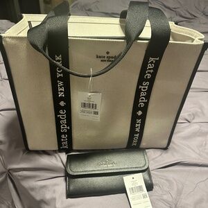 Authentic Kate Spade large tote bag and wallet combo